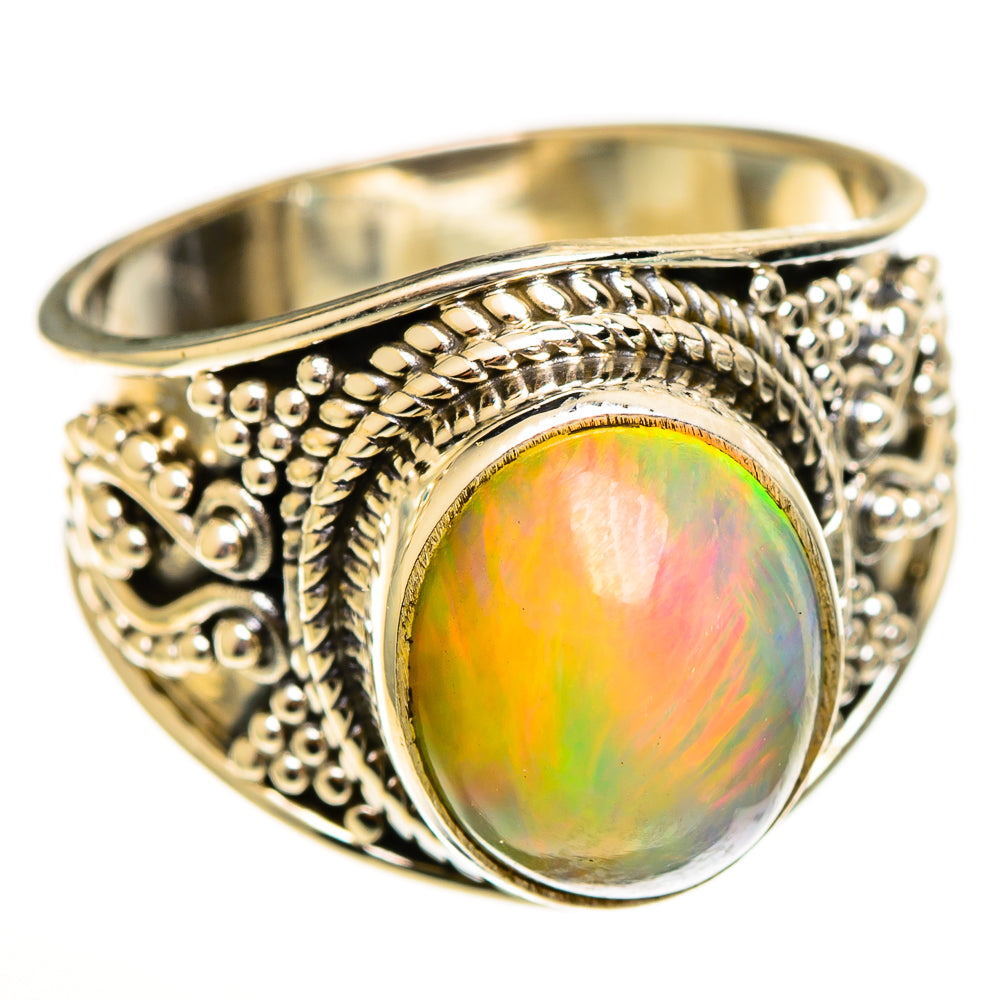 Ethiopian Opal Rings handcrafted by Ana Silver Co - RING113398 - Photo 2