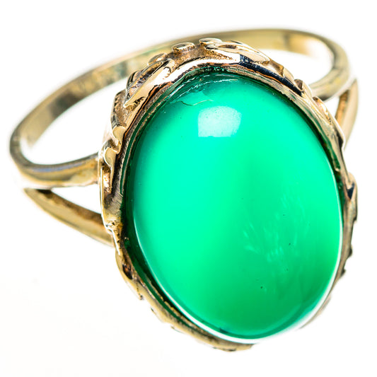 Green Onyx Rings handcrafted by Ana Silver Co - RING113403 - Photo 2