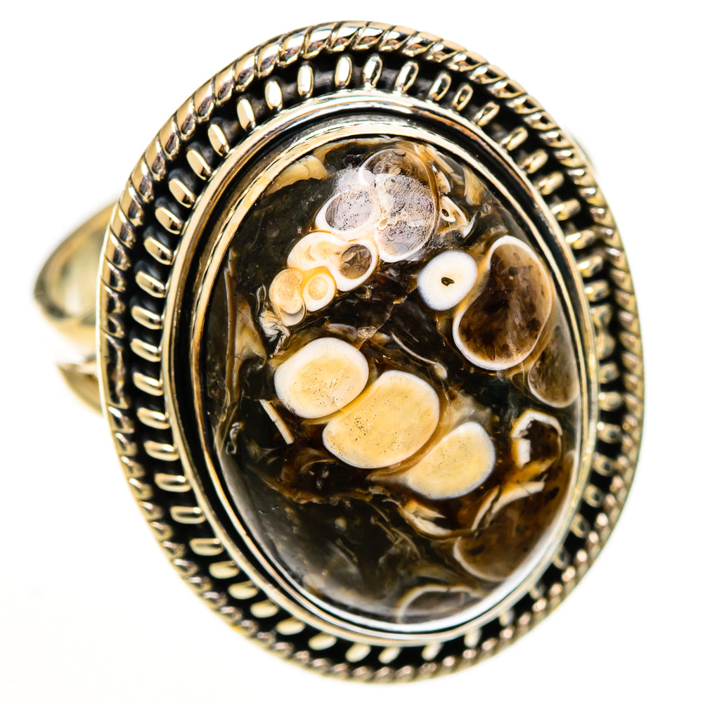 Turritella Agate Rings handcrafted by Ana Silver Co - RING113408 - Photo 2