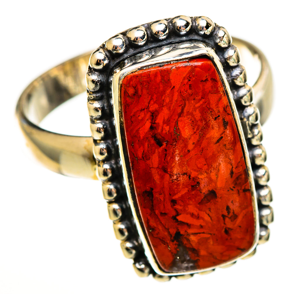 Red Jasper Rings handcrafted by Ana Silver Co - RING113409 - Photo 2