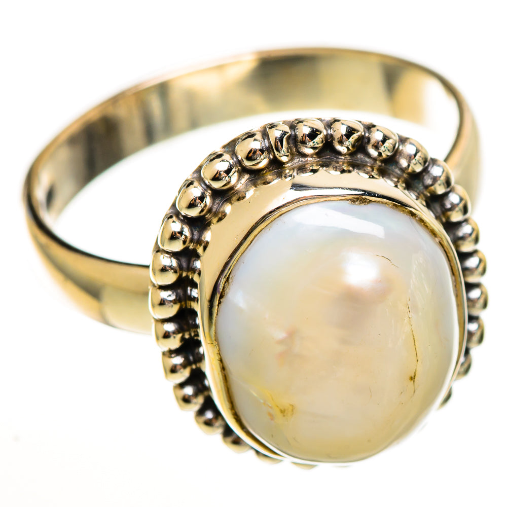 Mother Of Pearl Rings handcrafted by Ana Silver Co - RING113415 - Photo 2