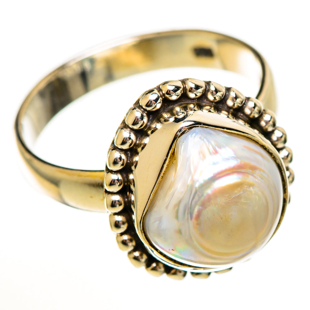 Mother Of Pearl Rings handcrafted by Ana Silver Co - RING113419 - Photo 2