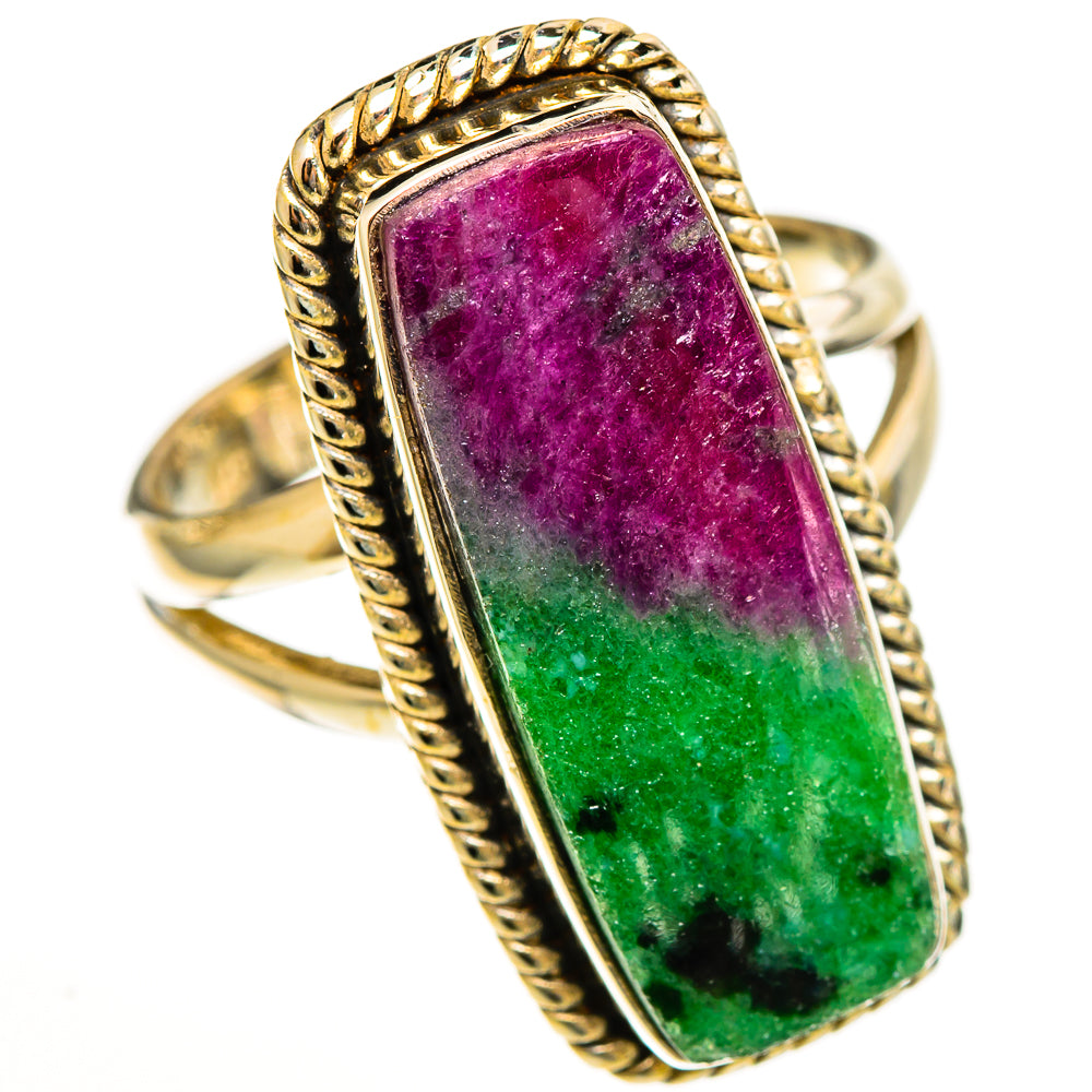Ruby Zoisite Rings handcrafted by Ana Silver Co - RING113420 - Photo 2