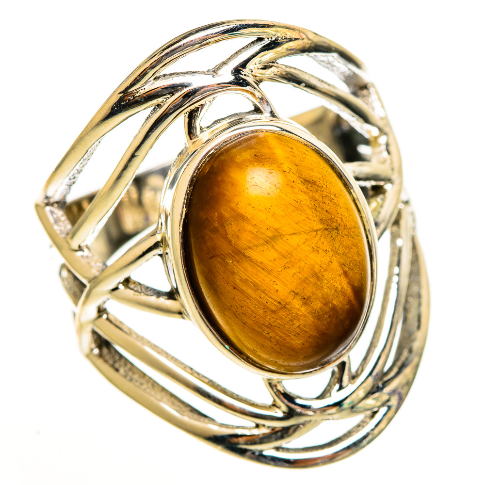 Tiger Eye Rings handcrafted by Ana Silver Co - RING113432 - Photo 2