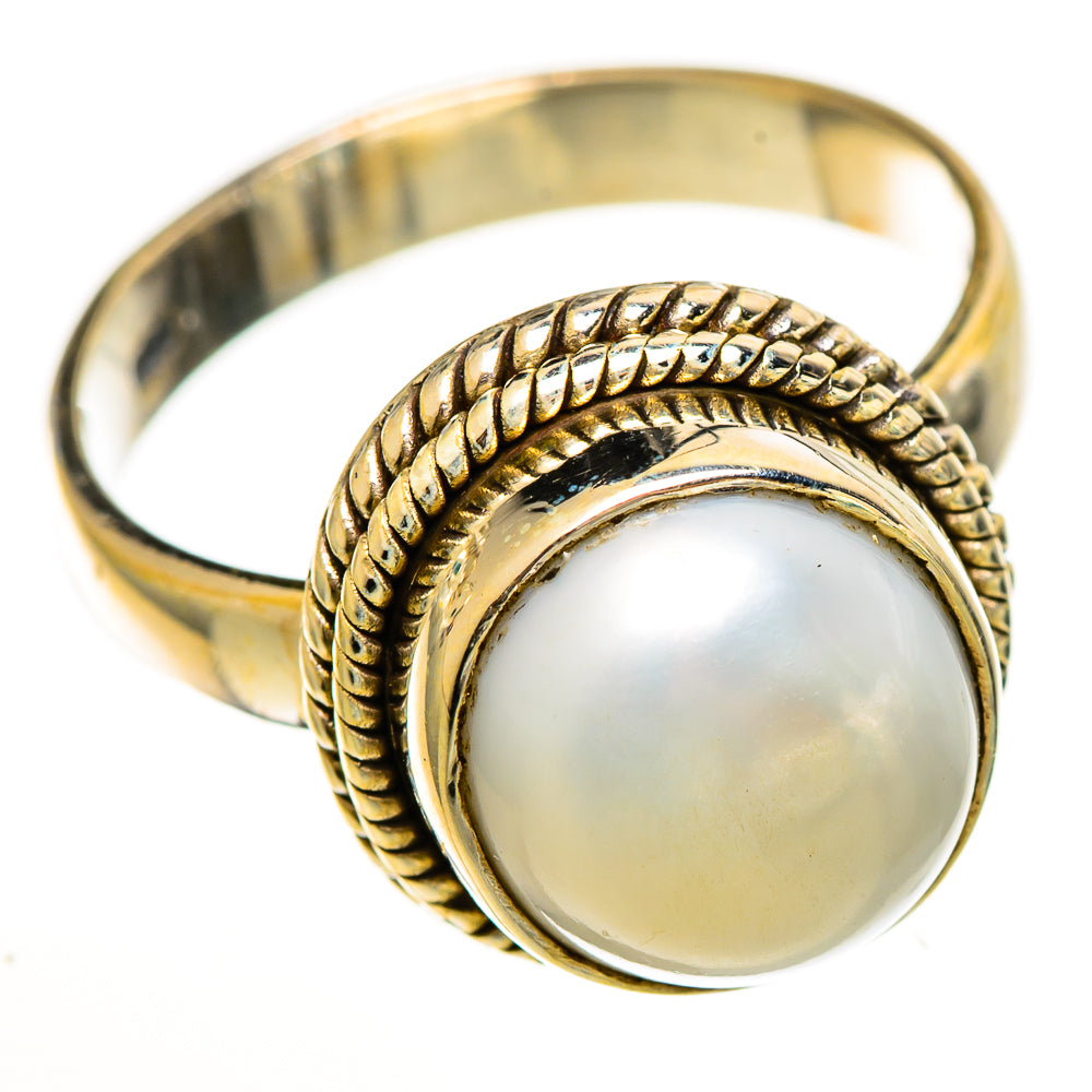 Cultured Pearl Rings handcrafted by Ana Silver Co - RING113442 - Photo 2