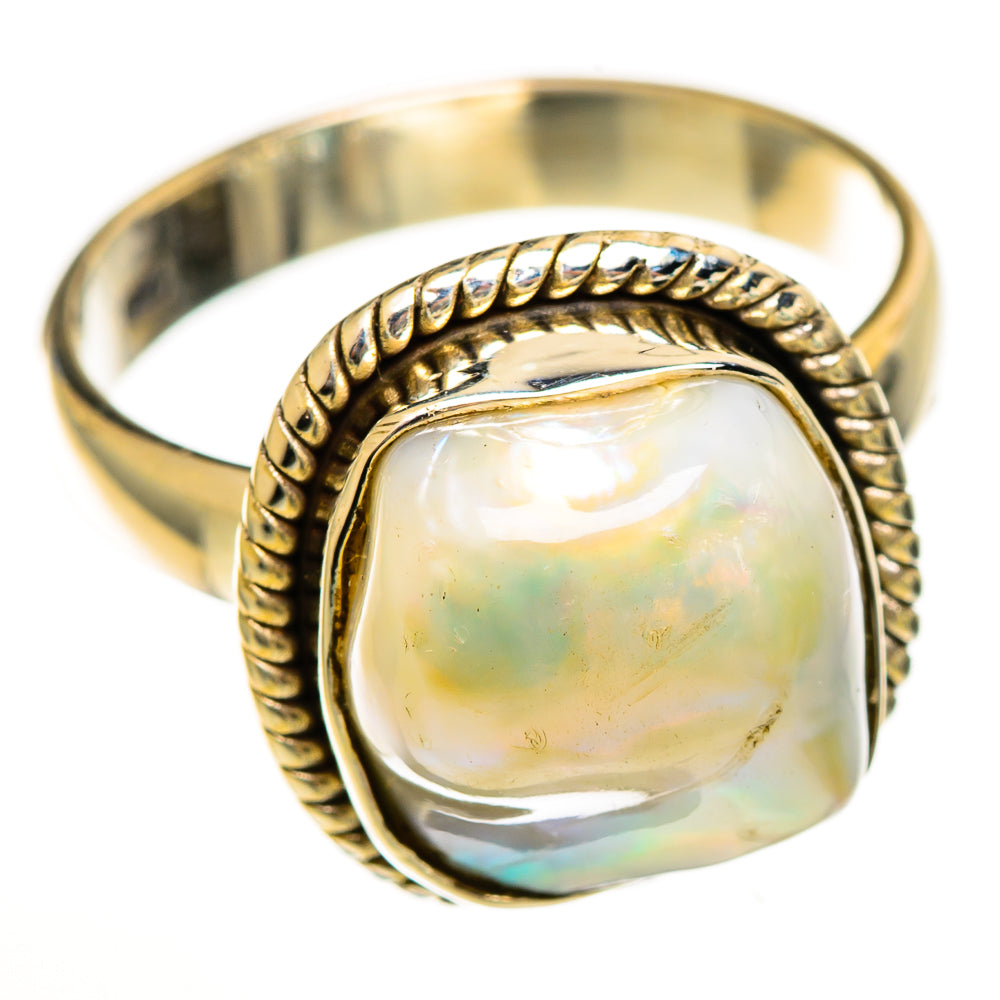 Mother Of Pearl Rings handcrafted by Ana Silver Co - RING113443 - Photo 2