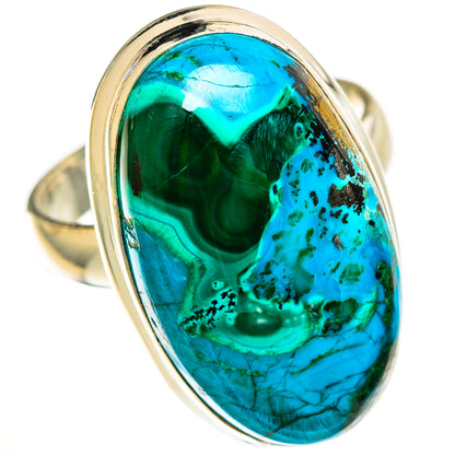 Malachite In Chrysocolla Rings handcrafted by Ana Silver Co - RING113445 - Photo 2