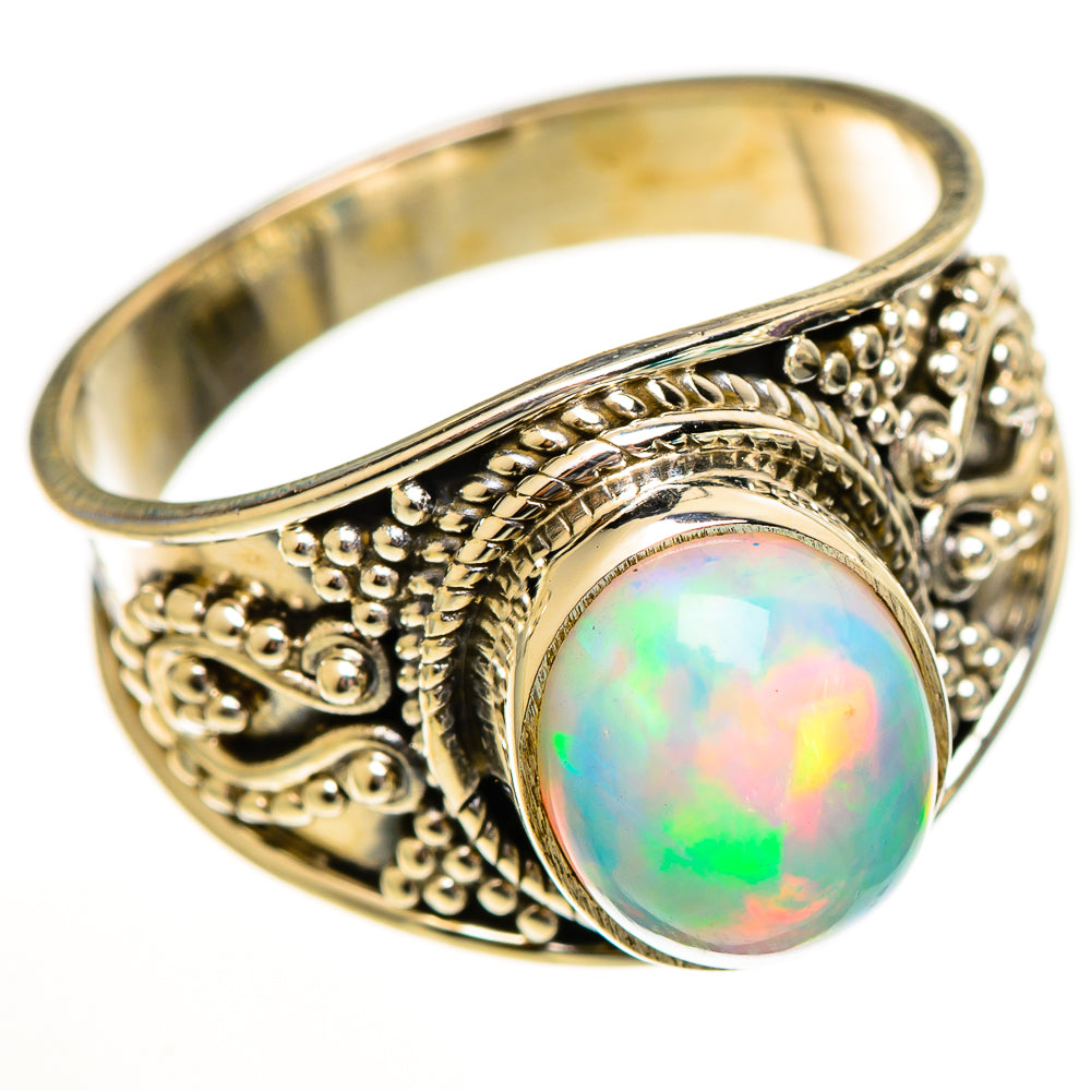Ethiopian Opal Rings handcrafted by Ana Silver Co - RING113447 - Photo 2