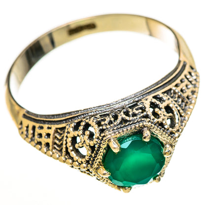Green Onyx Rings handcrafted by Ana Silver Co - RING113454 - Photo 2