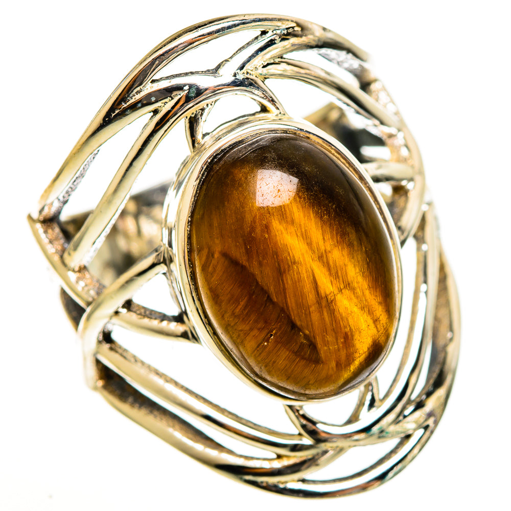 Tiger Eye Rings handcrafted by Ana Silver Co - RING113455 - Photo 2