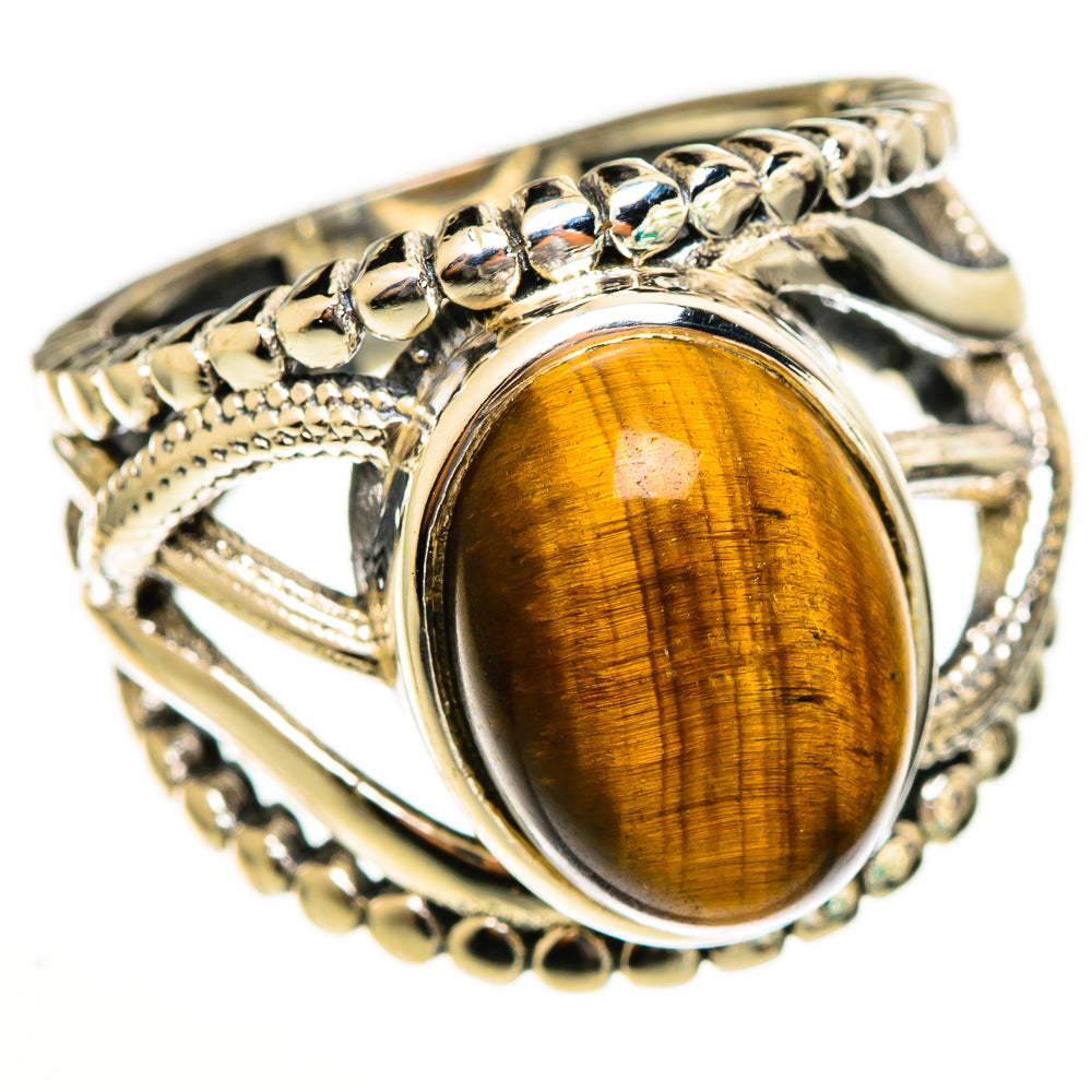 Tiger Eye Rings handcrafted by Ana Silver Co - RING113456 - Photo 2