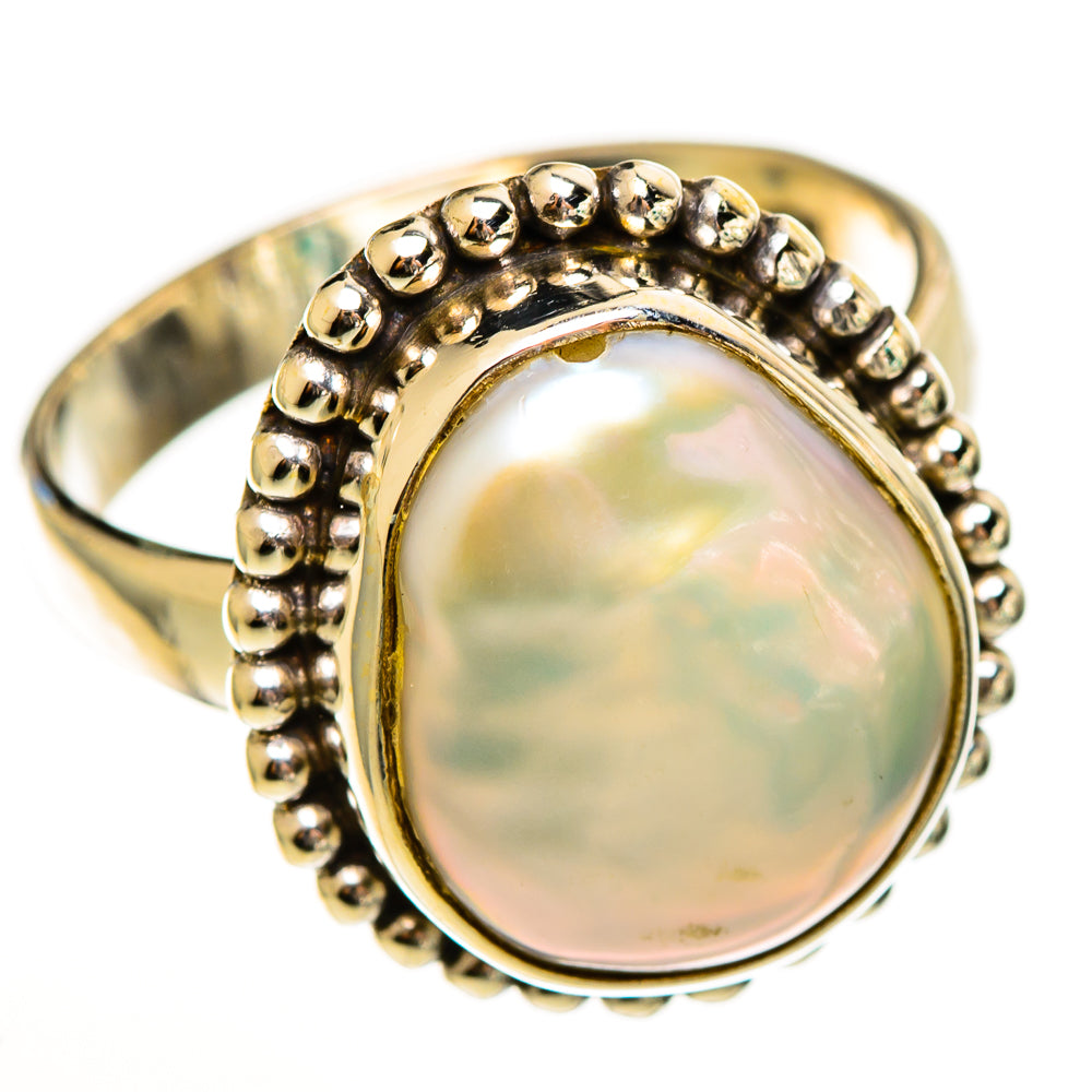 Mother Of Pearl Rings handcrafted by Ana Silver Co - RING113457 - Photo 2