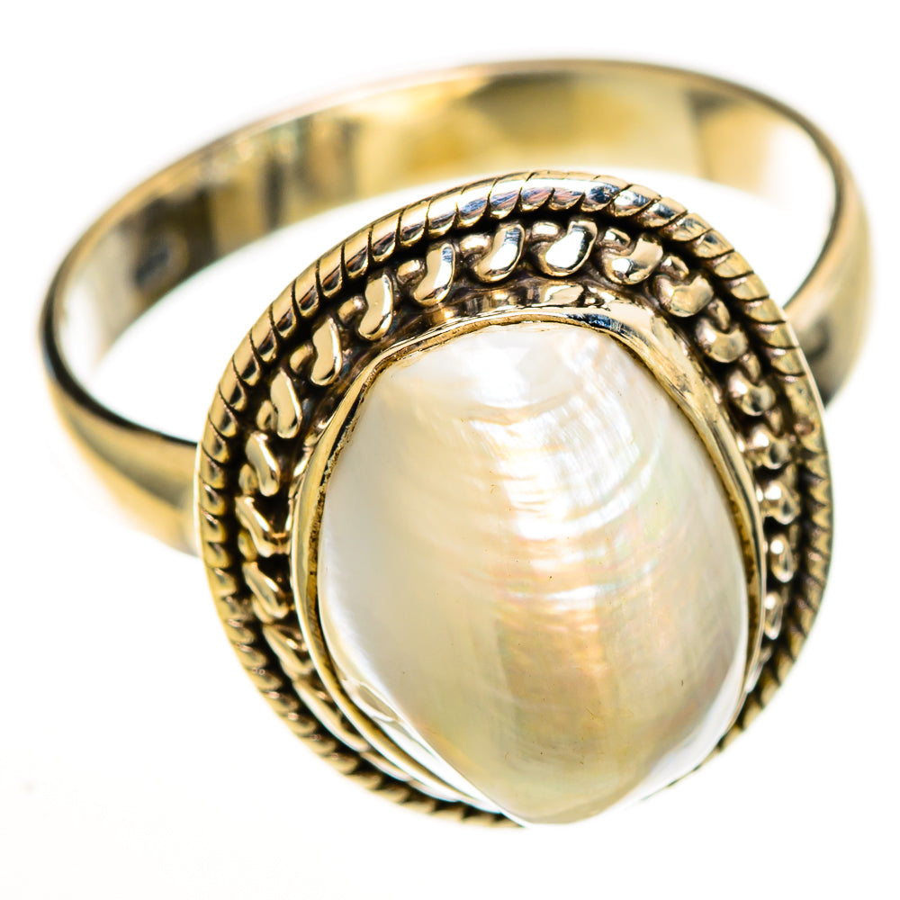 Mother Of Pearl Rings handcrafted by Ana Silver Co - RING113460 - Photo 2