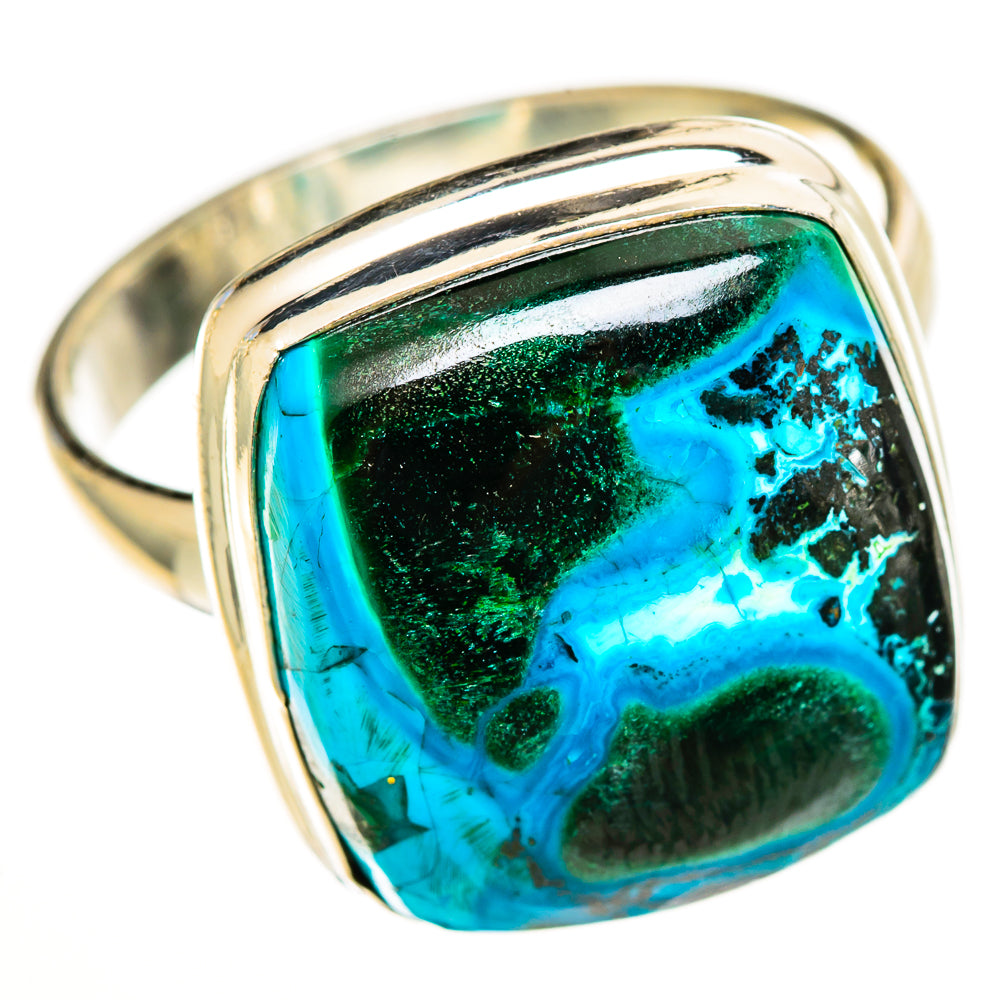 Malachite In Chrysocolla Rings handcrafted by Ana Silver Co - RING113462 - Photo 2