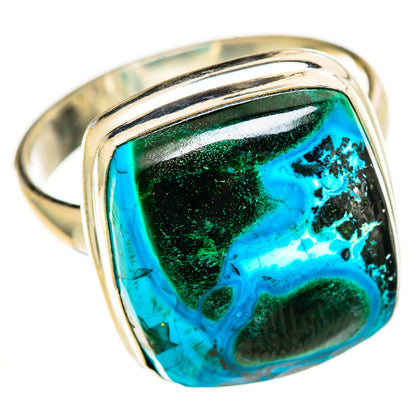 Malachite In Chrysocolla Rings handcrafted by Ana Silver Co - RING113462 - Photo 2