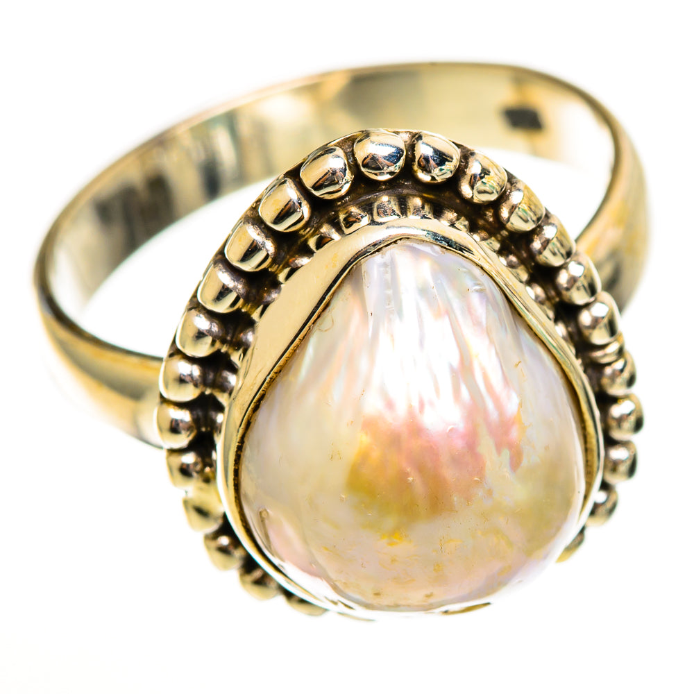 Mother Of Pearl Rings handcrafted by Ana Silver Co - RING113477 - Photo 2