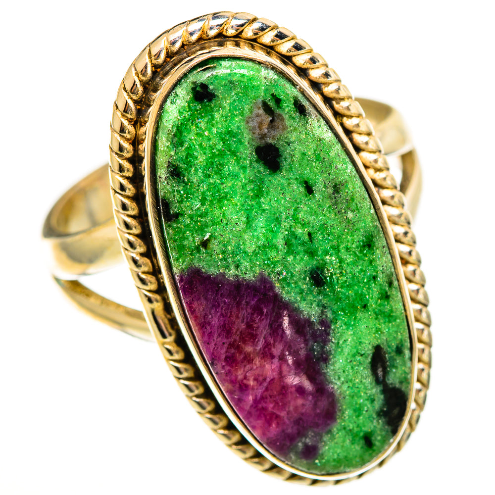 Ruby Zoisite Rings handcrafted by Ana Silver Co - RING113486 - Photo 2