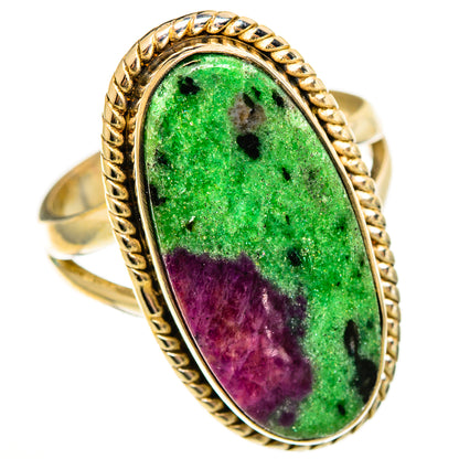 Ruby Zoisite Rings handcrafted by Ana Silver Co - RING113486 - Photo 2