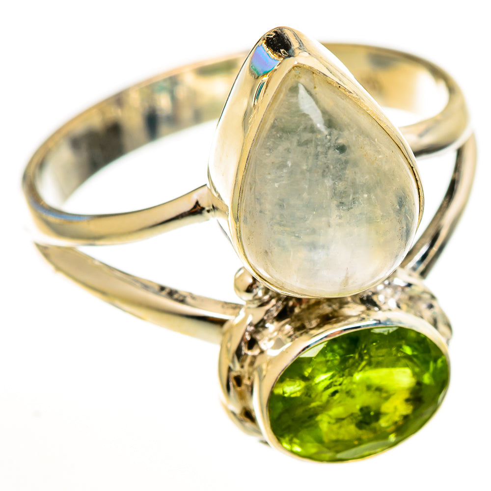 Rainbow Moonstone Rings handcrafted by Ana Silver Co - RING113487 - Photo 2