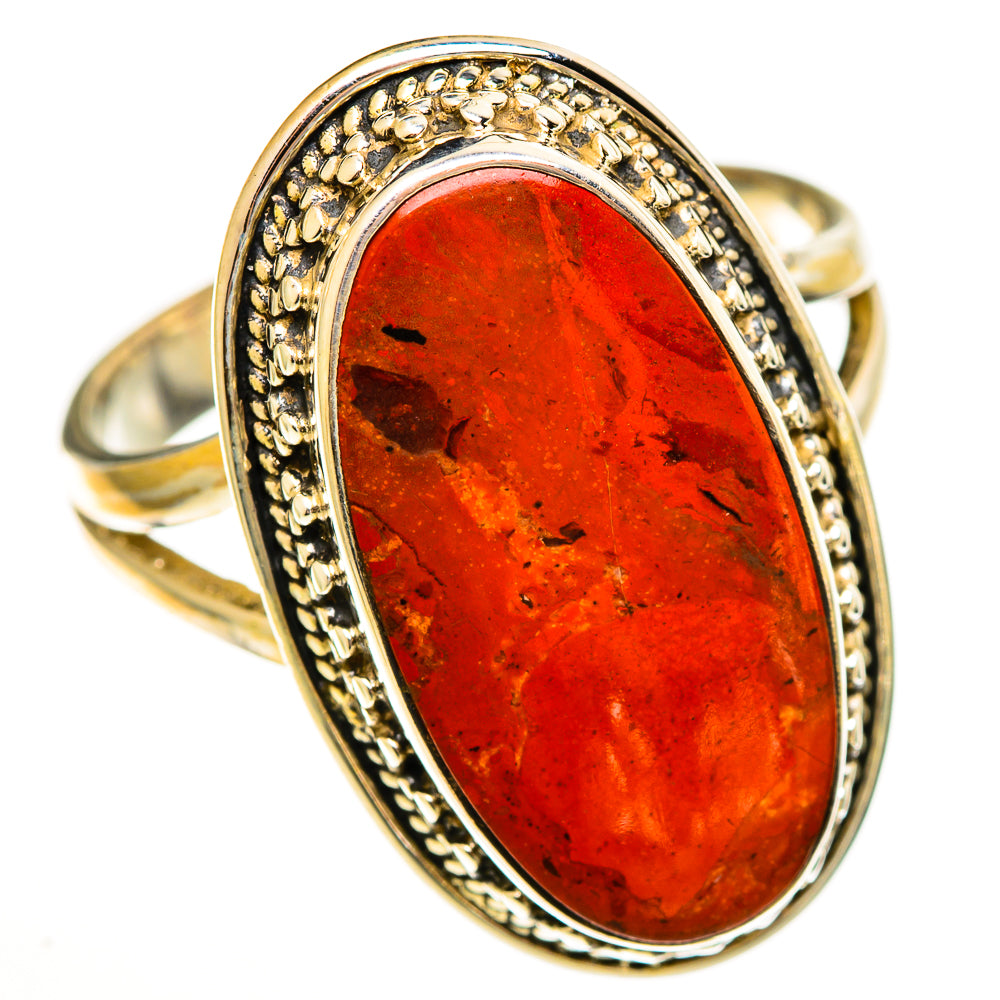 Red Jasper Rings handcrafted by Ana Silver Co - RING113490 - Photo 2