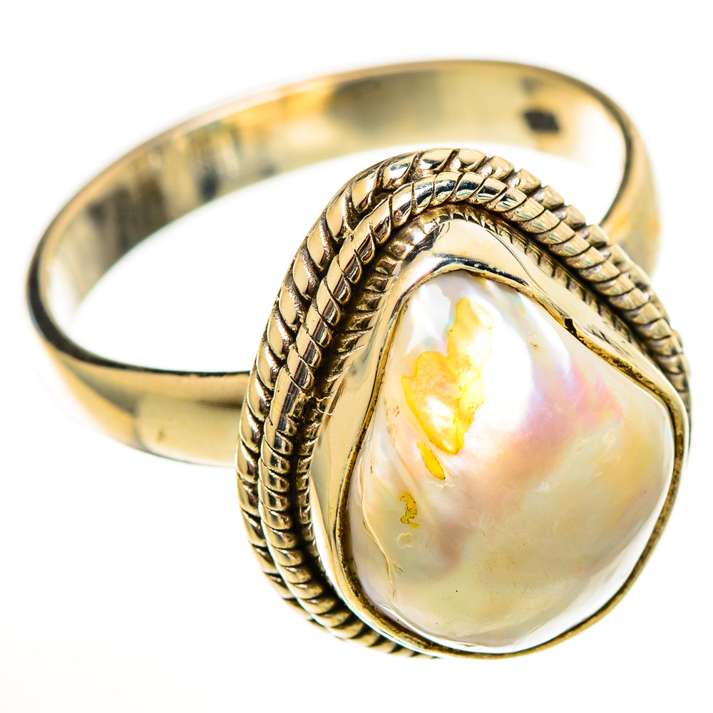 Mother Of Pearl Rings handcrafted by Ana Silver Co - RING113491 - Photo 2