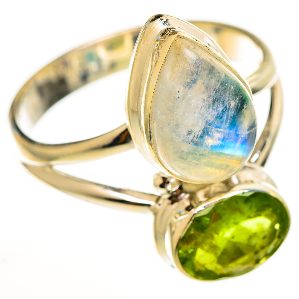 Rainbow Moonstone Rings handcrafted by Ana Silver Co - RING113500 - Photo 2