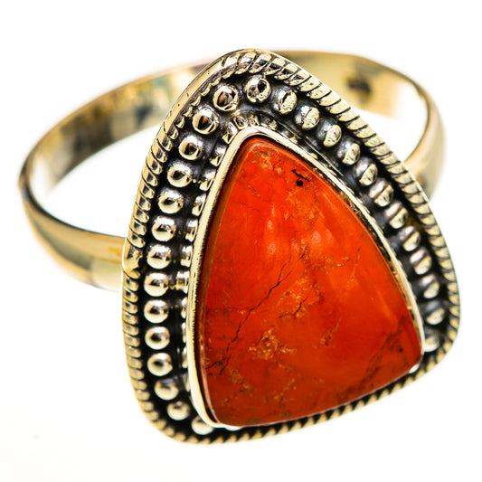 Red Jasper Rings handcrafted by Ana Silver Co - RING113519 - Photo 2