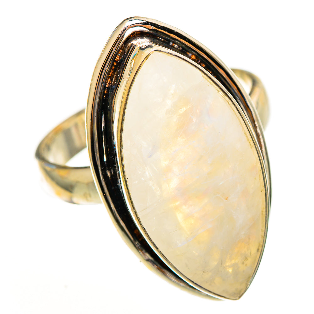 Rainbow Moonstone Rings handcrafted by Ana Silver Co - RING113535 - Photo 2