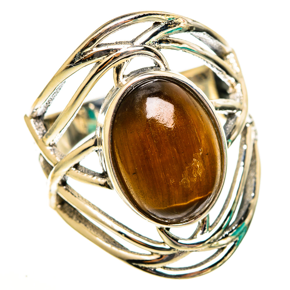 Tiger Eye Rings handcrafted by Ana Silver Co - RING113540 - Photo 2