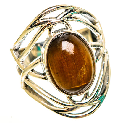 Tiger Eye Rings handcrafted by Ana Silver Co - RING113540 - Photo 2