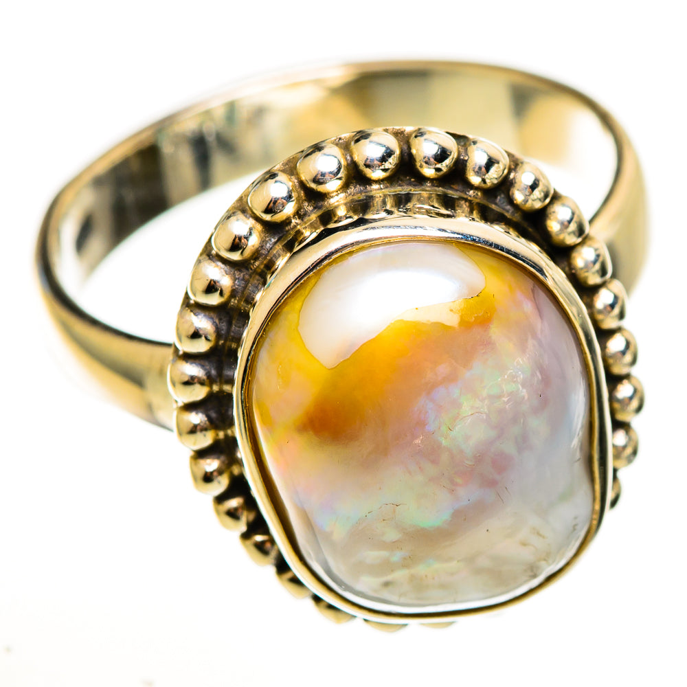 Mother Of Pearl Rings handcrafted by Ana Silver Co - RING113544 - Photo 2