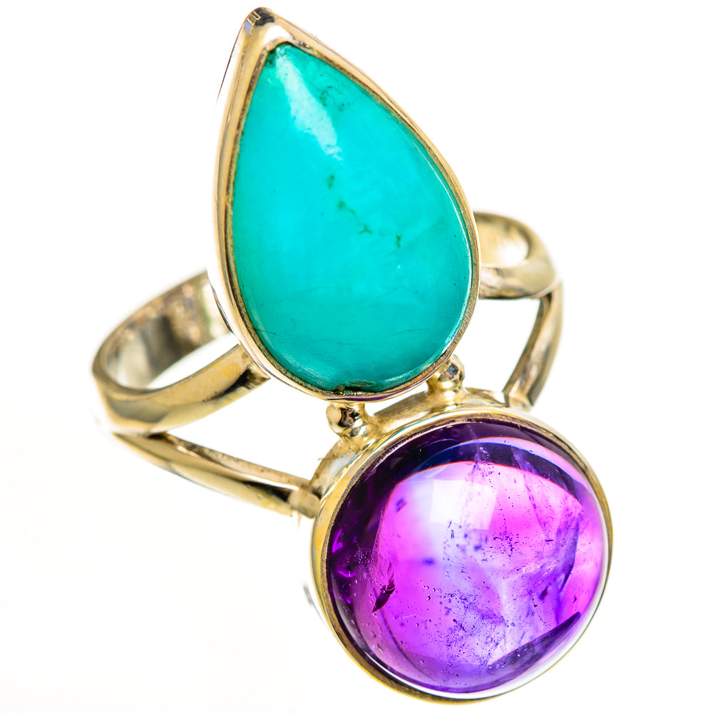 Peruvian Amazonite Rings handcrafted by Ana Silver Co - RING113552 - Photo 2