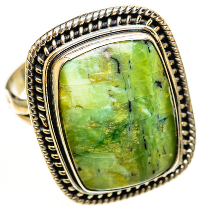 African Green Opal Rings handcrafted by Ana Silver Co - RING113557 - Photo 2
