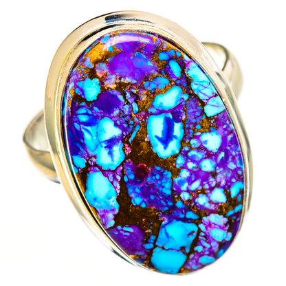 Purple Copper Composite Turquoise Rings handcrafted by Ana Silver Co - RING113576 - Photo 2