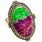 Ruby Zoisite Rings handcrafted by Ana Silver Co - RING113583 - Photo 2