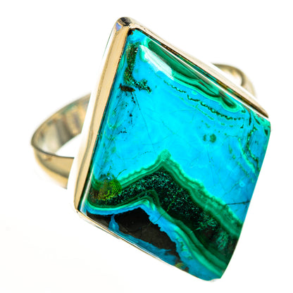 Malachite In Chrysocolla Rings handcrafted by Ana Silver Co - RING113584 - Photo 2