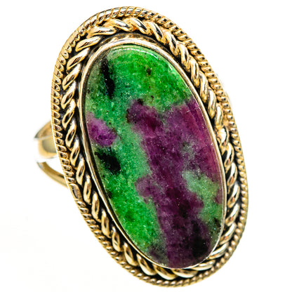 Ruby Zoisite Rings handcrafted by Ana Silver Co - RING113585 - Photo 2