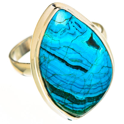 Malachite In Chrysocolla Rings handcrafted by Ana Silver Co - RING113591 - Photo 2