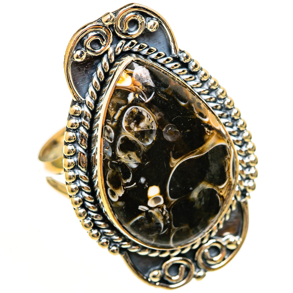 Turritella Agate Rings handcrafted by Ana Silver Co - RING113603 - Photo 2