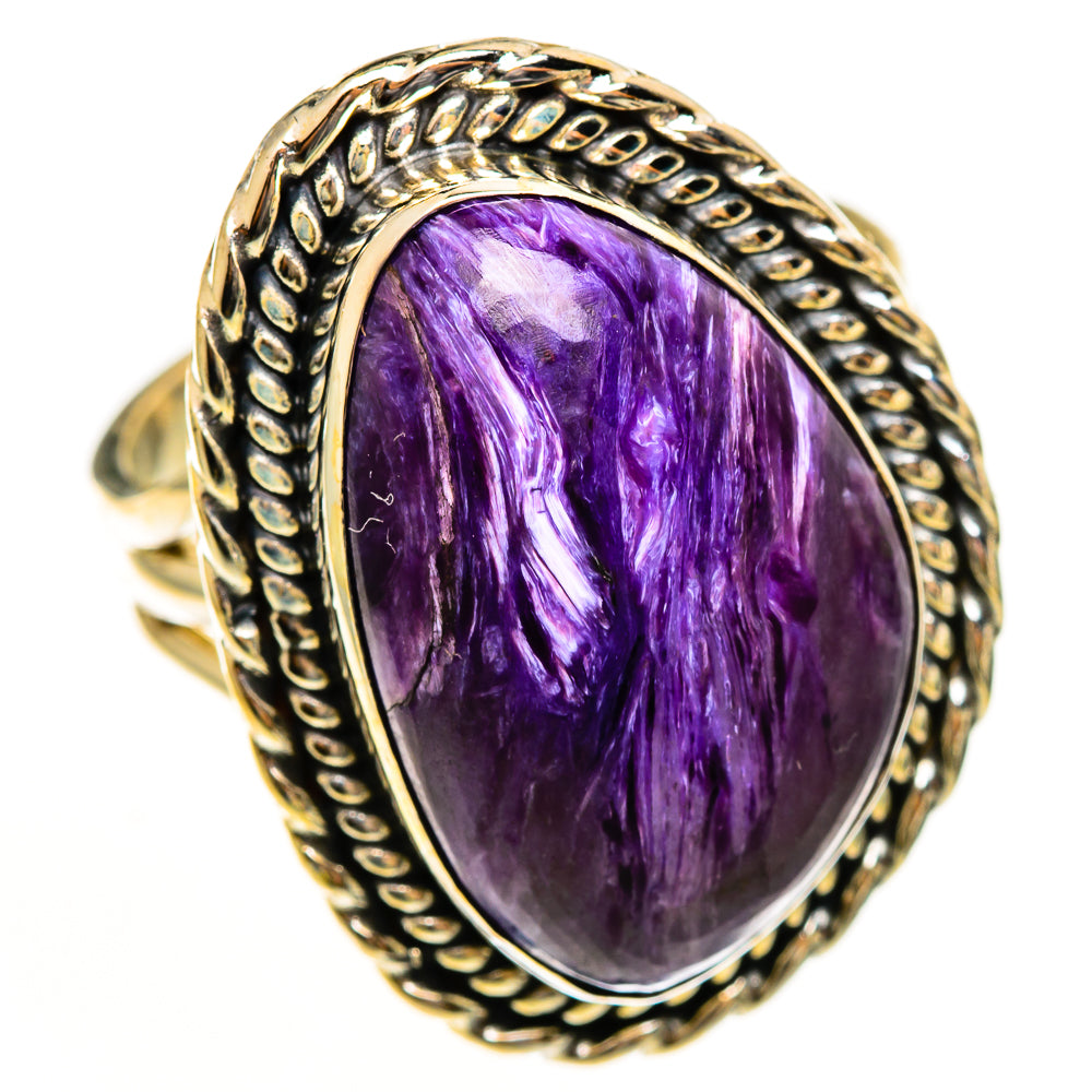 Charoite Rings handcrafted by Ana Silver Co - RING113609 - Photo 2