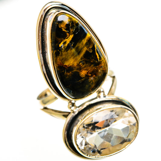 Golden Pietersite Rings handcrafted by Ana Silver Co - RING113616 - Photo 2