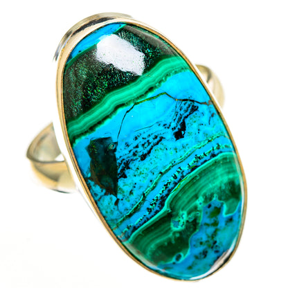 Malachite In Chrysocolla Rings handcrafted by Ana Silver Co - RING113619 - Photo 2