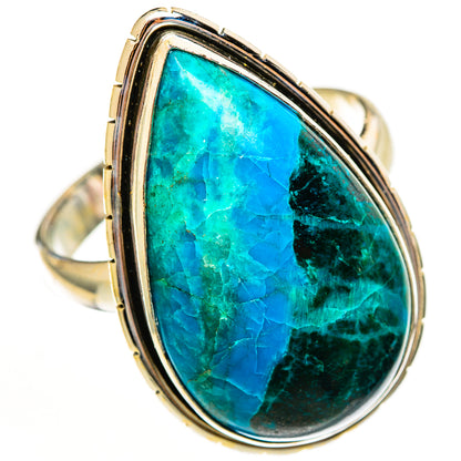 Malachite In Chrysocolla Rings handcrafted by Ana Silver Co - RING113620 - Photo 2