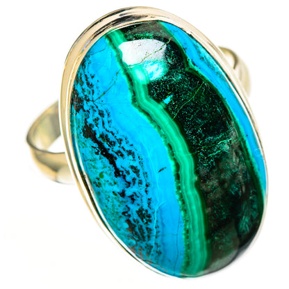 Malachite In Chrysocolla Rings handcrafted by Ana Silver Co - RING113621 - Photo 2