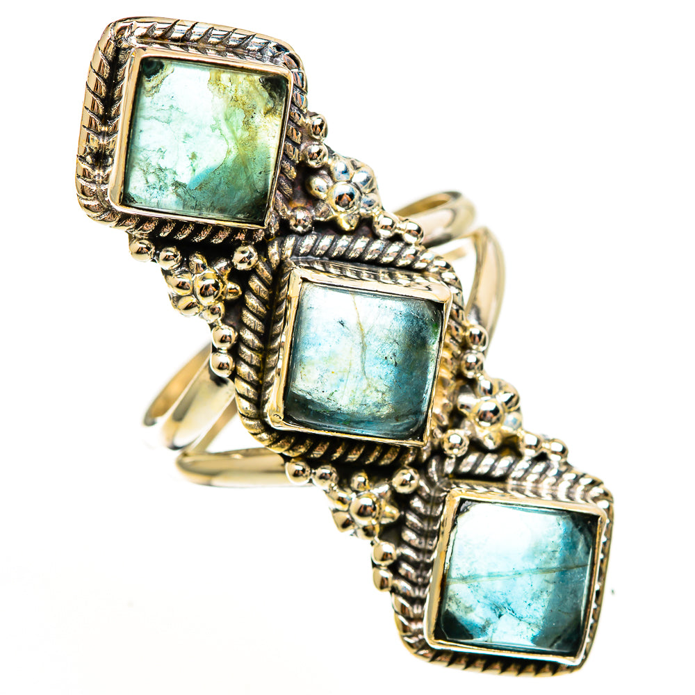 Green Fluorite Rings handcrafted by Ana Silver Co - RING113622 - Photo 2