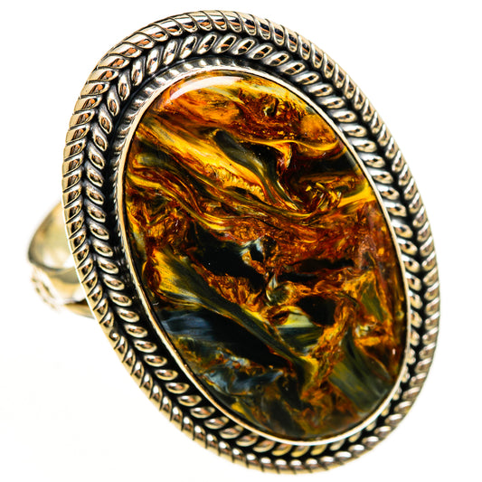 Golden Pietersite Rings handcrafted by Ana Silver Co - RING113632 - Photo 2