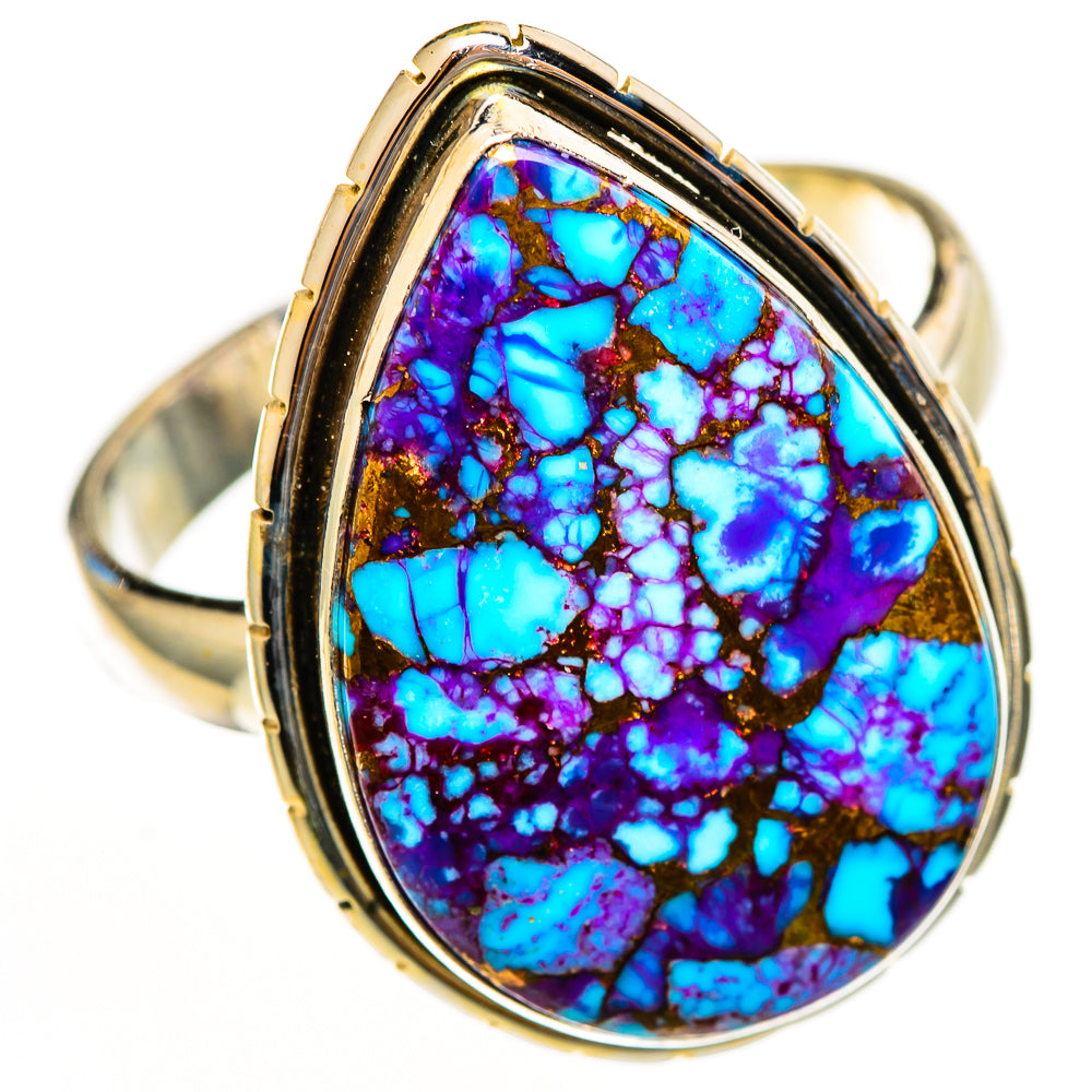 Purple Copper Composite Turquoise Rings handcrafted by Ana Silver Co - RING113642 - Photo 2
