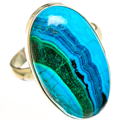 Malachite In Chrysocolla Rings handcrafted by Ana Silver Co - RING113644 - Photo 2