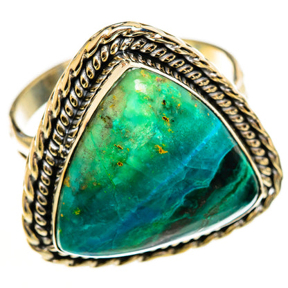 Malachite In Chrysocolla Rings handcrafted by Ana Silver Co - RING113645 - Photo 2