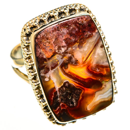 Crazy Lace Agate Rings handcrafted by Ana Silver Co - RING113652 - Photo 2